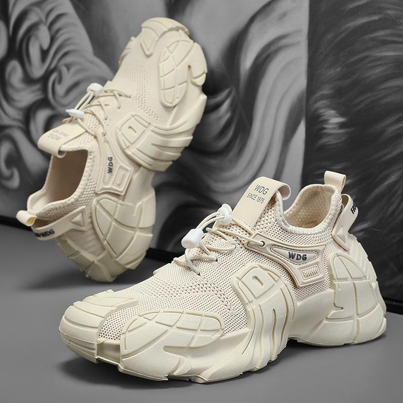 Fly Woven Mesh Breathable Sports Men Trendy All-match Thick Bottom Work Shoes foto 2