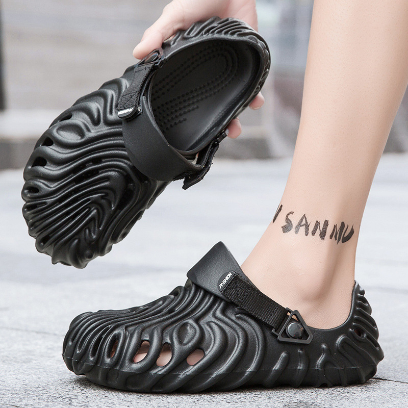 Fashion Summer New Casual Men's Shit Feeling Closed-toe Slippers foto 2