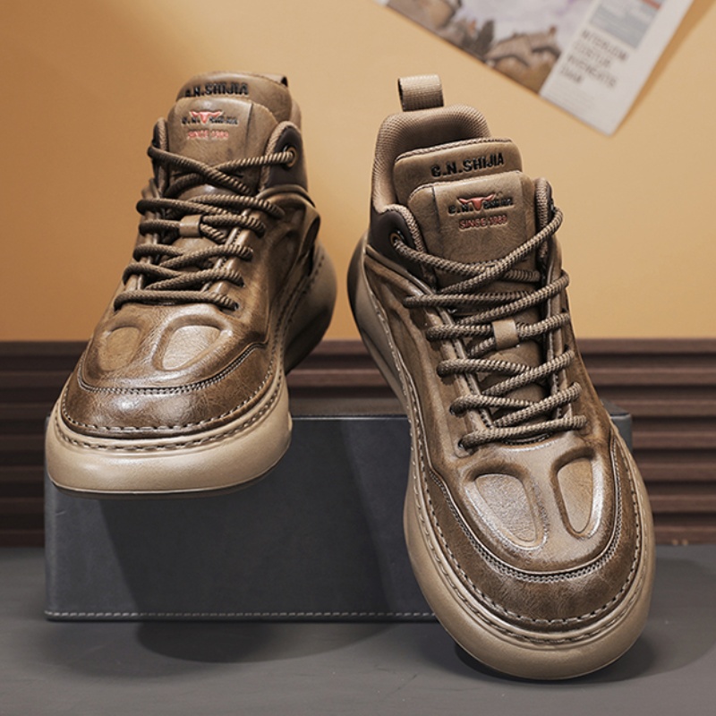 Autumn And Winter Cotton-padded Shoes With Velvet Leather Casual Shoes Men foto 5