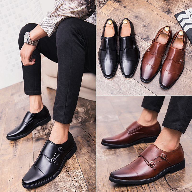 Men's British Slip On Plus Size Leather Shoes foto 2