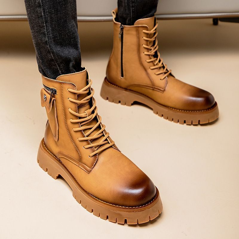 Martin Boots Men's Leather High-top Leather Shoes foto 5