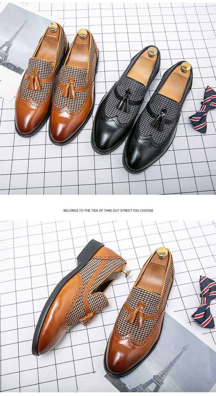 Men's British-style Business Casual Leather Shoes foto 3