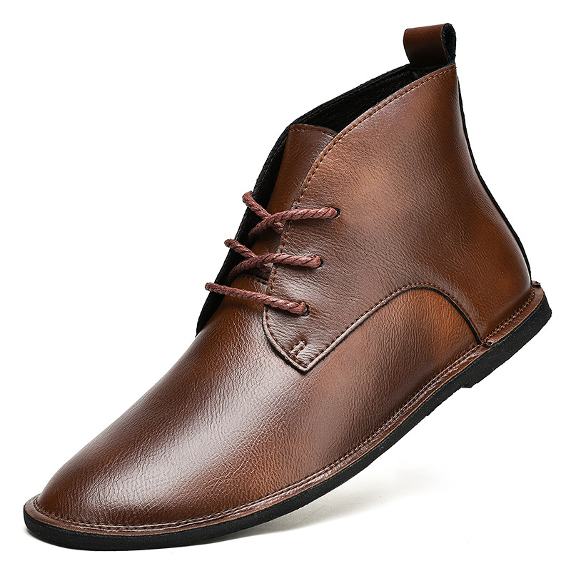 Genuine Leather Martin Vintage Fashion Leather Boots British Wild Soft Bottom Boots