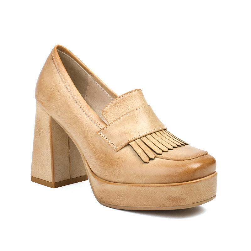 Women's Retro Chunky-Soled Commute Wedge Ultra-High Heels foto 2