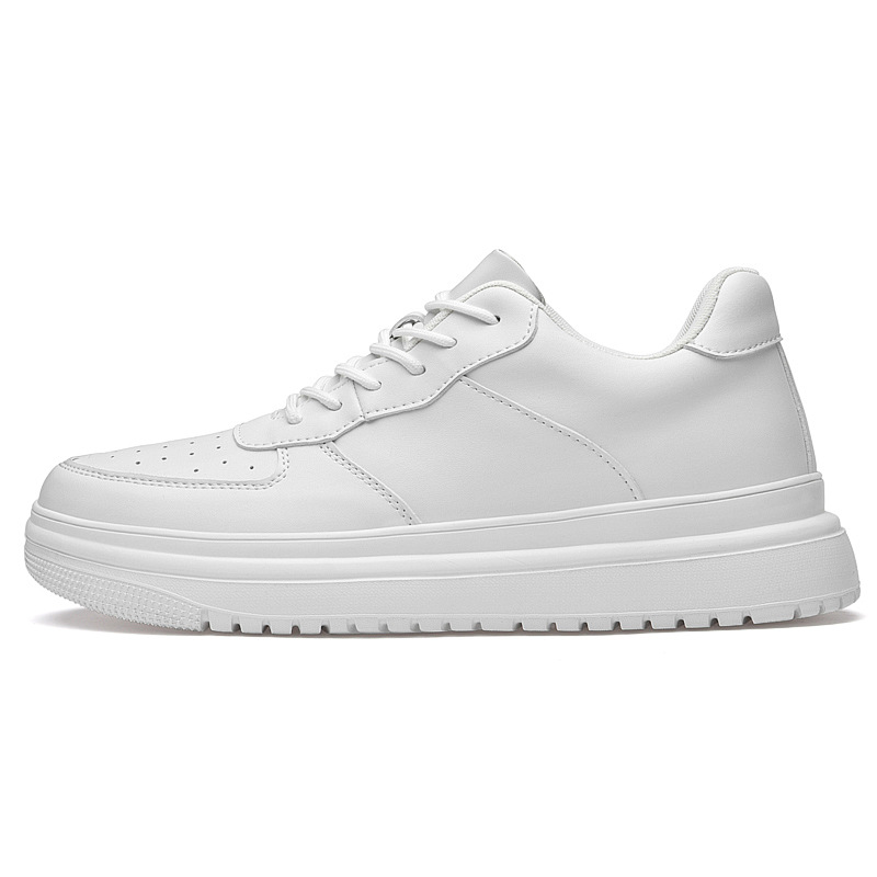Mens Casual Korean-style Low-top White Sneakers foto 3