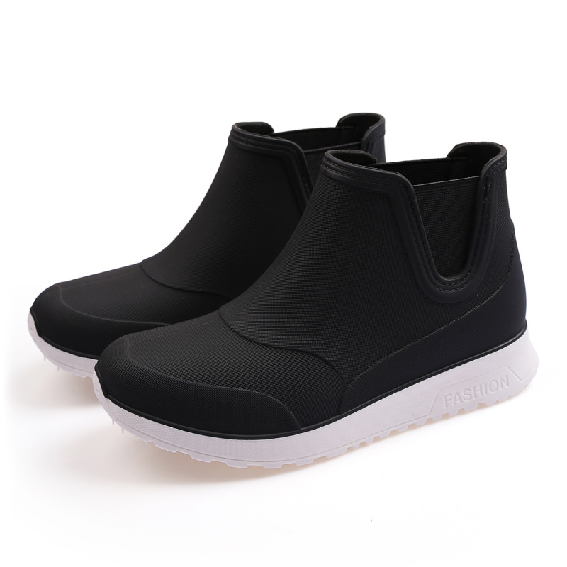 Men's Fashionable Waterproof Non-slip Outdoor Soft Rubber Sole Rain Boots foto 2