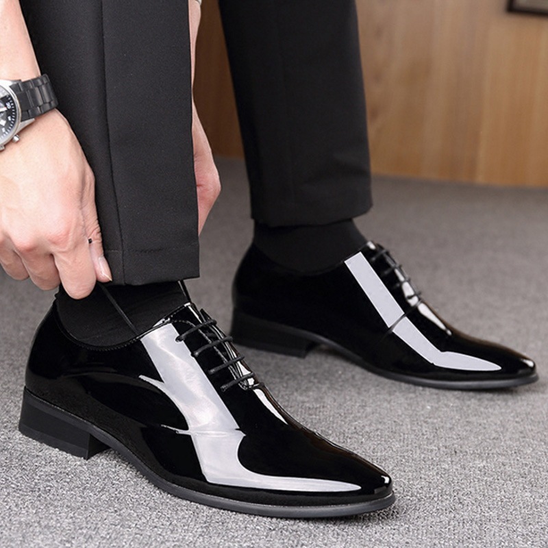 New Men's Business Formal Leather Shoes foto 3