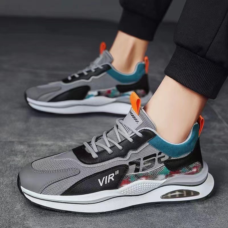 Air Cushion Mesh Sneakers Personalized Fashion Lace Up Sports Shoes Men Casual Versatile Breathable Walking Running Shoes foto 4