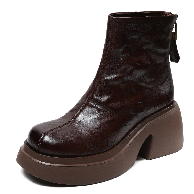 Autumn And Winter New Thick Bottom Chunky Heel Women's Ankle Boots foto 5