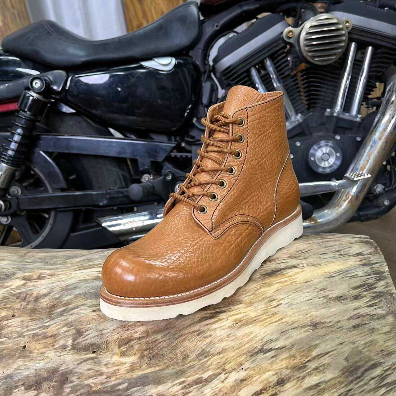 Vintage Work Male Leather Martin Boots foto 3