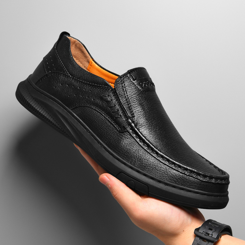 Top Layer Cowhide Men's Shoes Slip-on foto 5