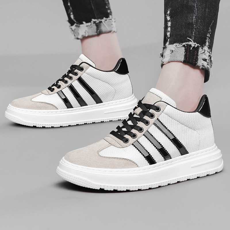 Men's High-top Board Shoes Trendy Korean Casual Height Increasing Shoes foto 4