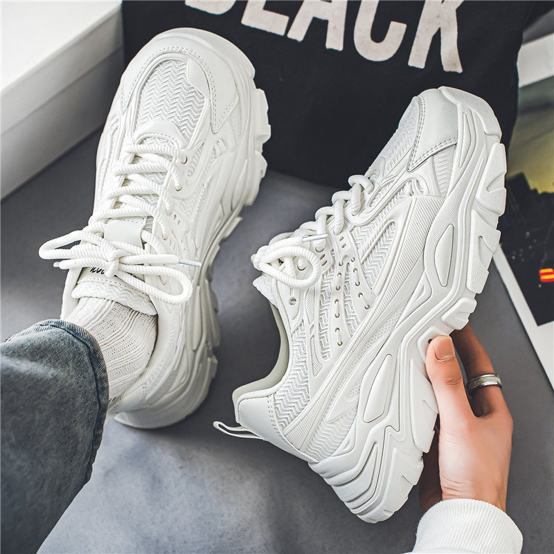 Men's Casual Shoes Hong Kong Style Shoes Breathable Increased foto 3