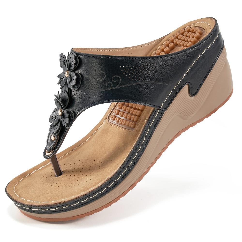 Women's Thick-soled Flip-flops Non-slip High Heel Slippers foto 4