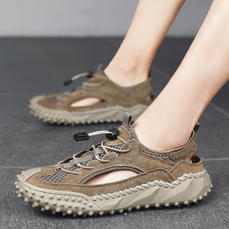 Men's Outerwear Sports Sandals Hole Non-slip Hollow Wading Shoes foto 3