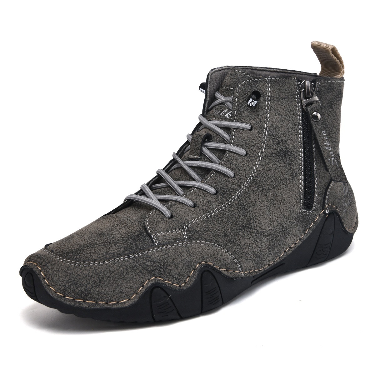 Men's High-top Handmade Leisure Ankle Boots foto 2