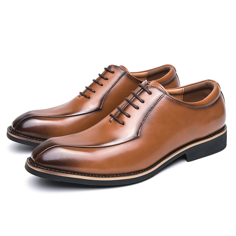 Trendy Business Formal Wear Fashion Men's Dinner Leather Shoes foto 3