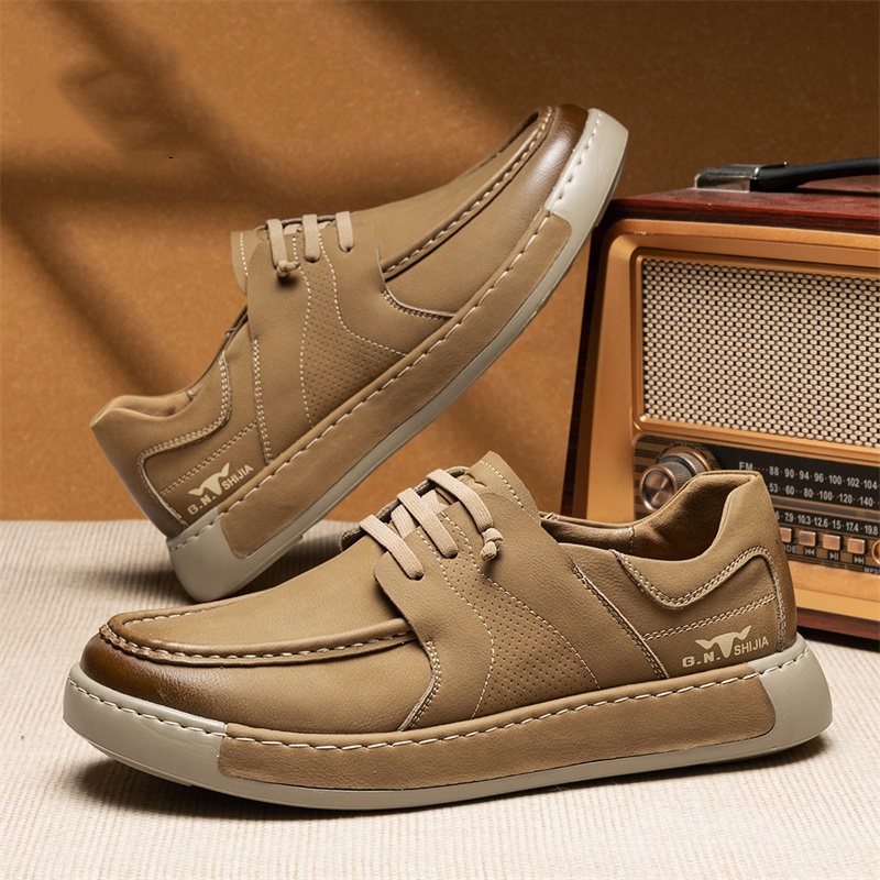 New Leather Men's Business Casual Shoes British Slip-on foto 3