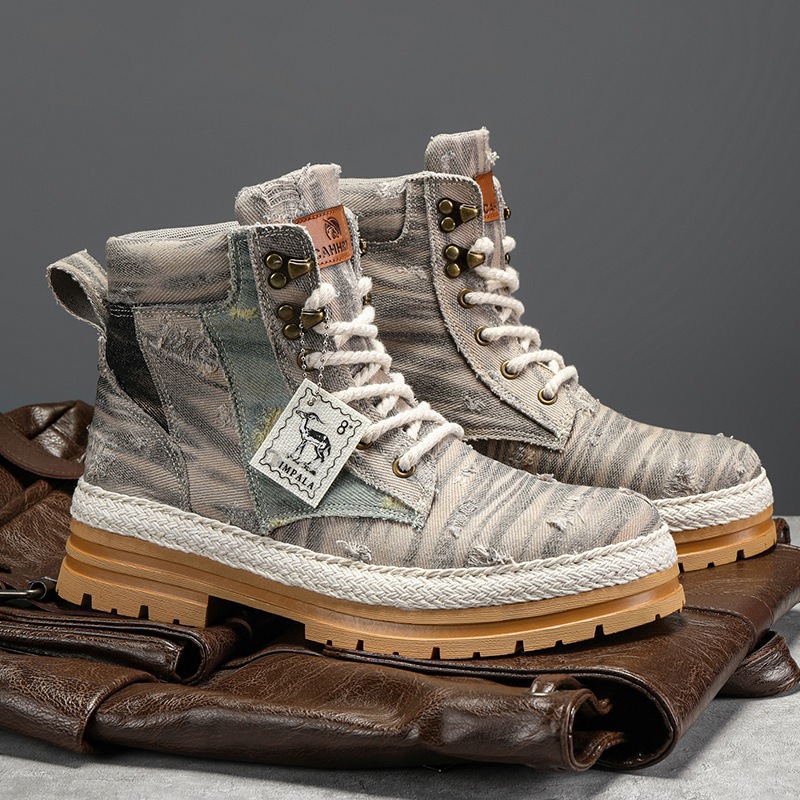 Men's High-top Boots Autumn Denim foto 3