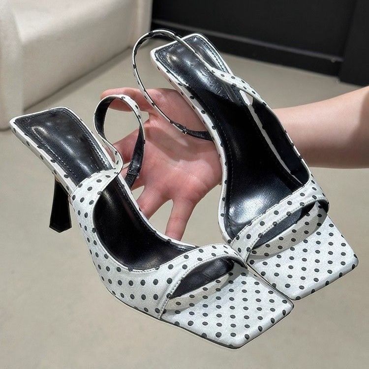 French-style Stiletto Black Square-toe High Heels For Women foto 5