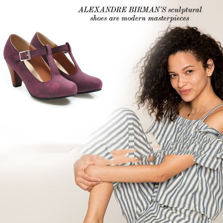 Women's Shoes Spring And Autumn Buckle T-strap foto 5