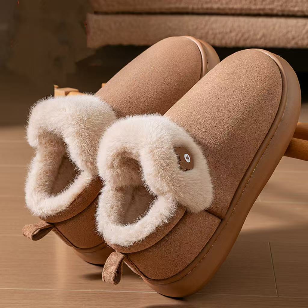 Thick Bottom And Warm Keeping Plus Velvet Bag With Confinement Woolen Slipper foto 3