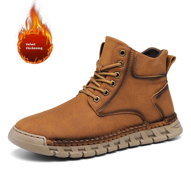 Autumn And Winter High-top Velvet Thermal Wear-resistant Non-slip Leisure Boots foto 5