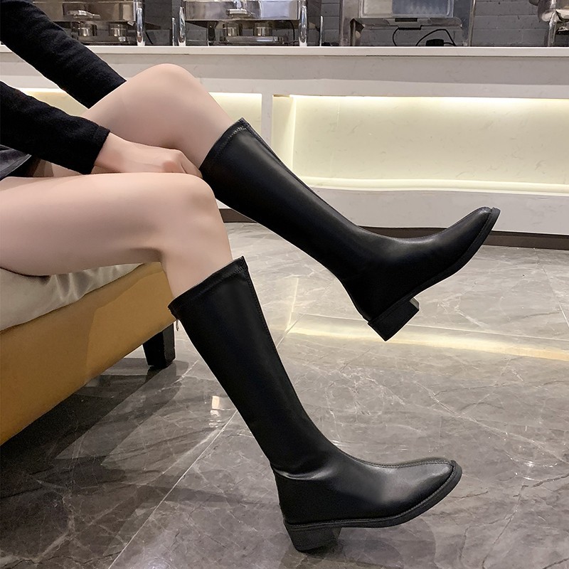 Slimming Rider Boots Korean-Style Stretchy Figure-Hugging Womens Boots foto 2