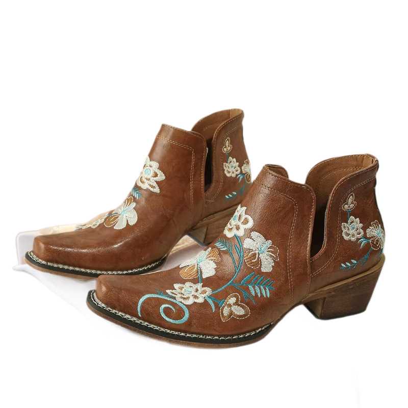 Fashionable And Versatile New Womens Embroidered Ankle Boots foto 4