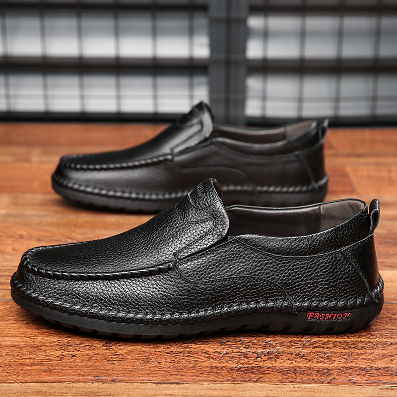 Comfortable Cowhide Soft Bottom Soft Surface Men's Shoes foto 4