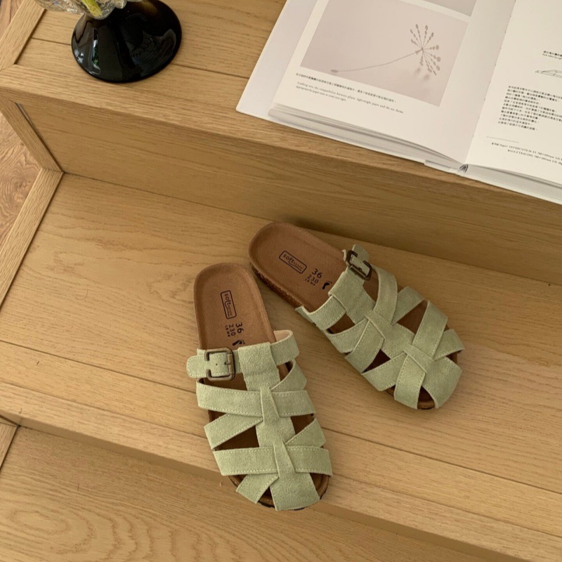Casual Versatile Hollow-out Birkenstock-style Slip-on Mules With A Closed-toe Design foto 2