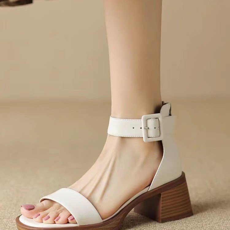 Retro Ankle-strap High Heels Women's Platform foto 5