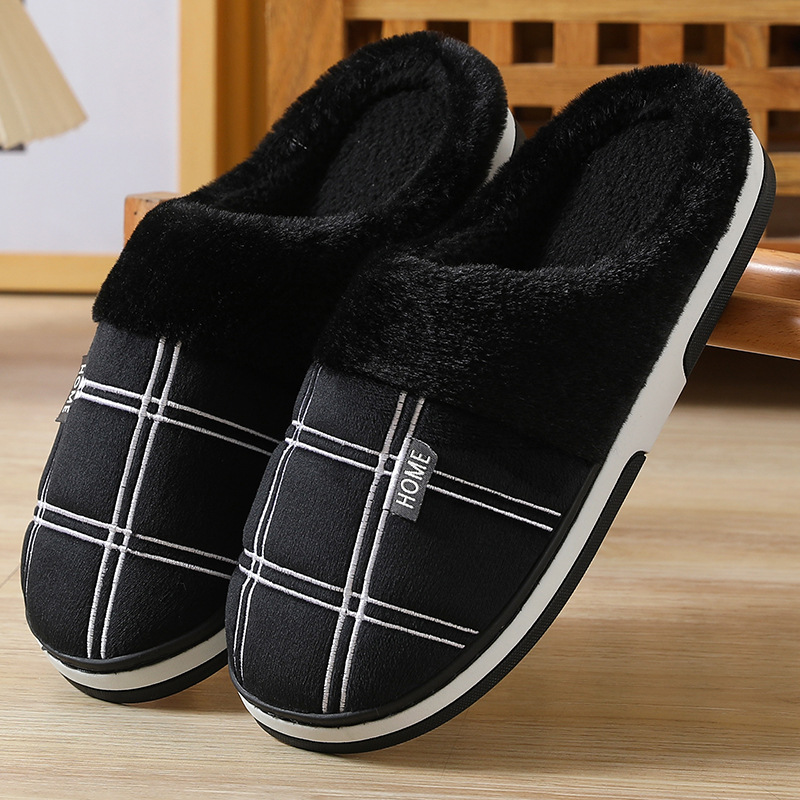 Winter Warm Slugged Bottom Plush Slippers foto 4