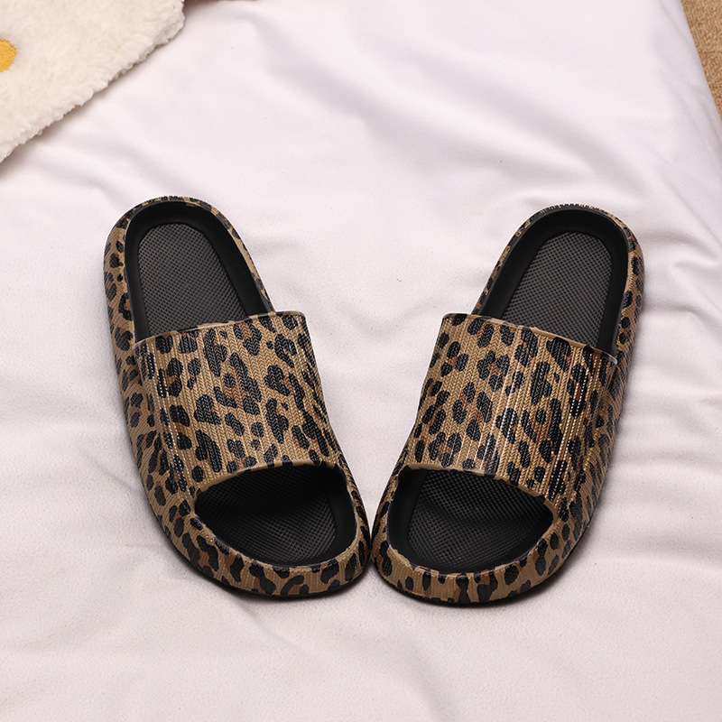 Leopard Print Slippers Women's Outdoor Wear Summer New Korean Style Fashion Shit Feeling Indoor Home Thick Bottom Couples Sandals foto 5