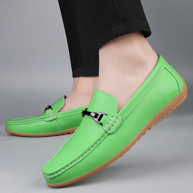 Men's Large-Size Breathable Leather Casual Shoes
