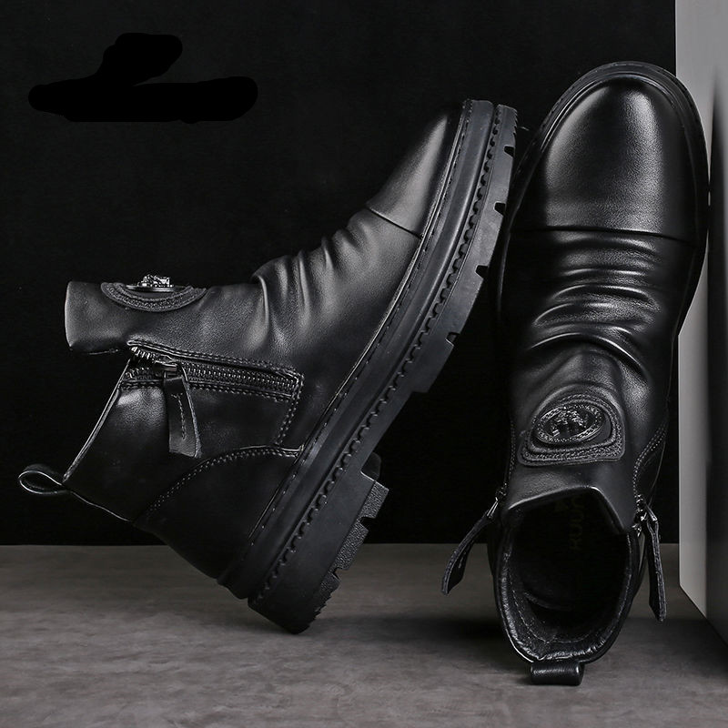 Men's Fashionable All-match High-top With Velvet Tactical Military Boots foto 3