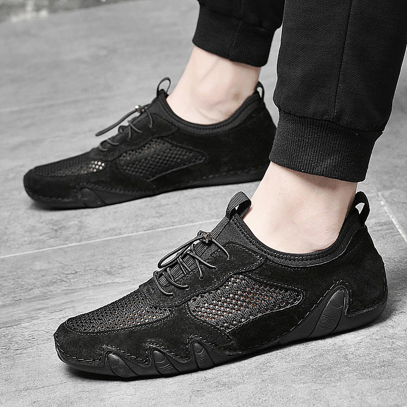 Breathable Slip On Driving Leather Shoes Men's Casual Shoes foto 2