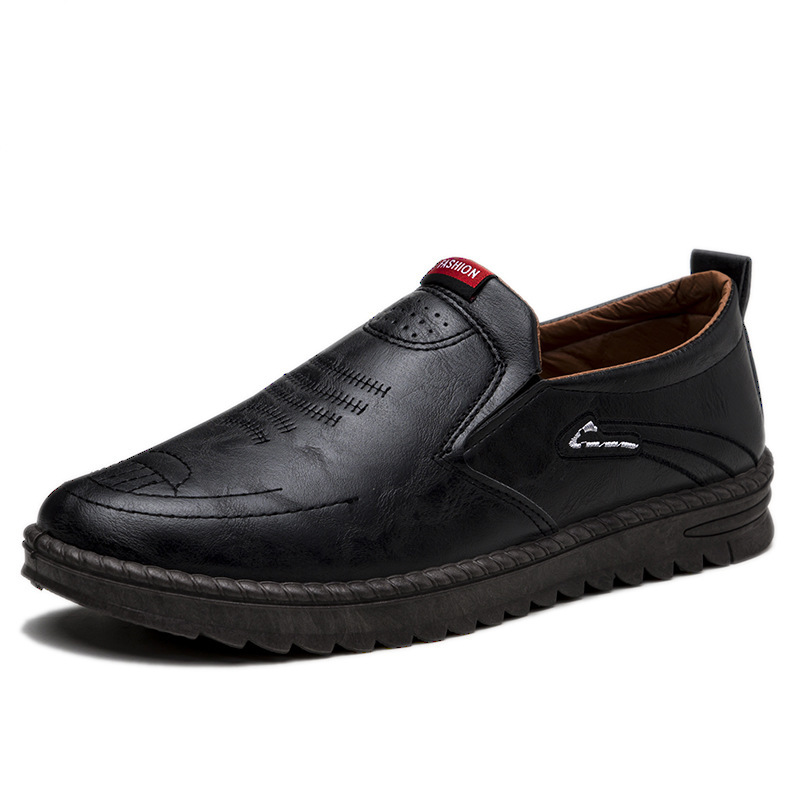 Men's Leather Shoes Spring Leisure Slip-on foto 5