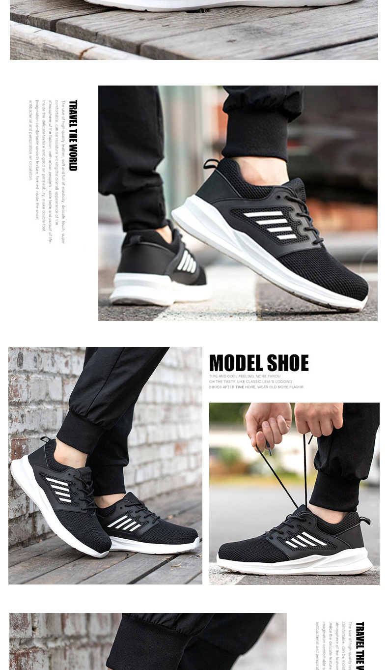Anti-smashing And Anti-penetration Summer Breathable Safety Shoes Protective Lightweight Comfortable Air Cushion Work Shoes