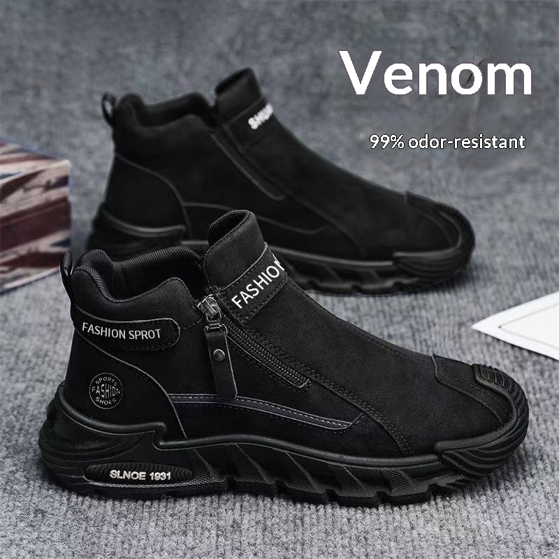 Trendy Mens Slip-resistant Workwear Shoes, Versatile Mens Footwear With A Zipper foto 2
