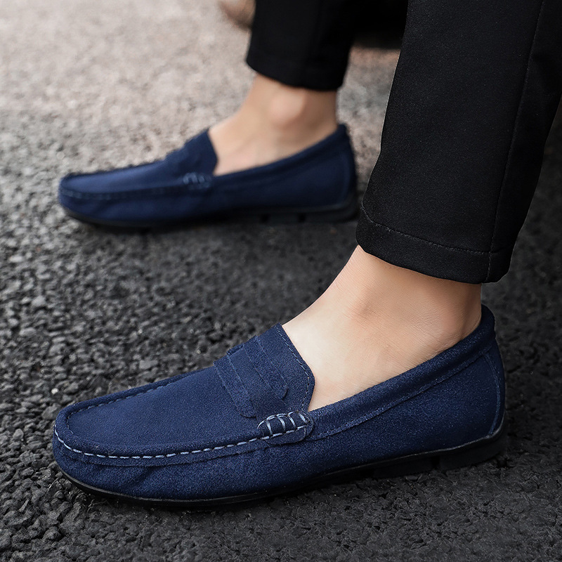 Slip-on Gommino Male Authentic Leather British Style Lazy Soft Sole Shoes foto 3