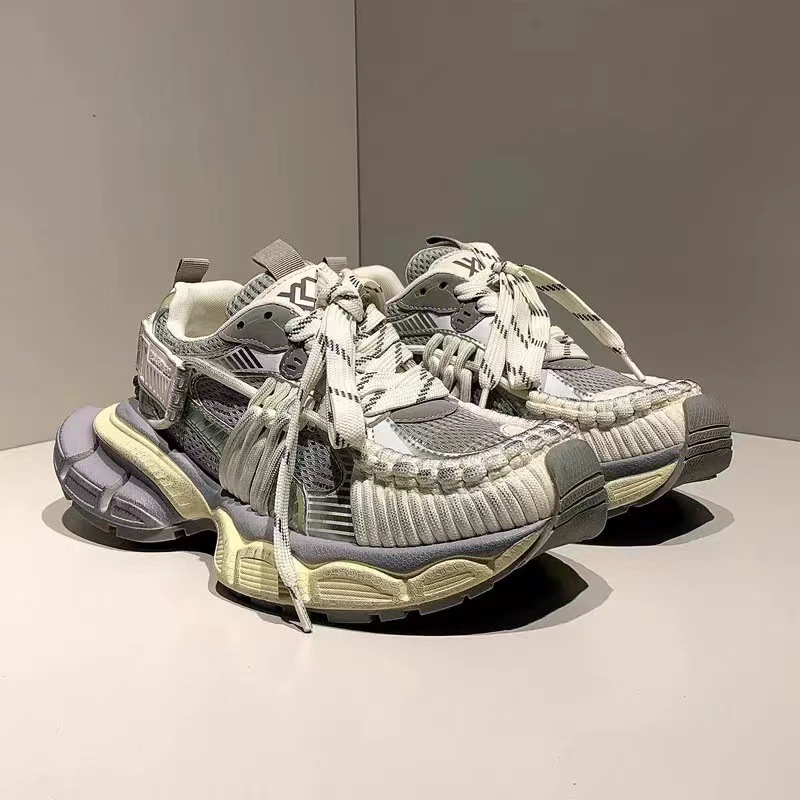 Womens Strappy Retro Chunky Elevating Fashion Sneakers foto 5