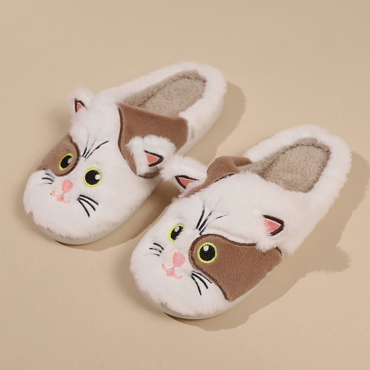 Kitty Fluffy Slippers Autumn And Winter Warm foto 3