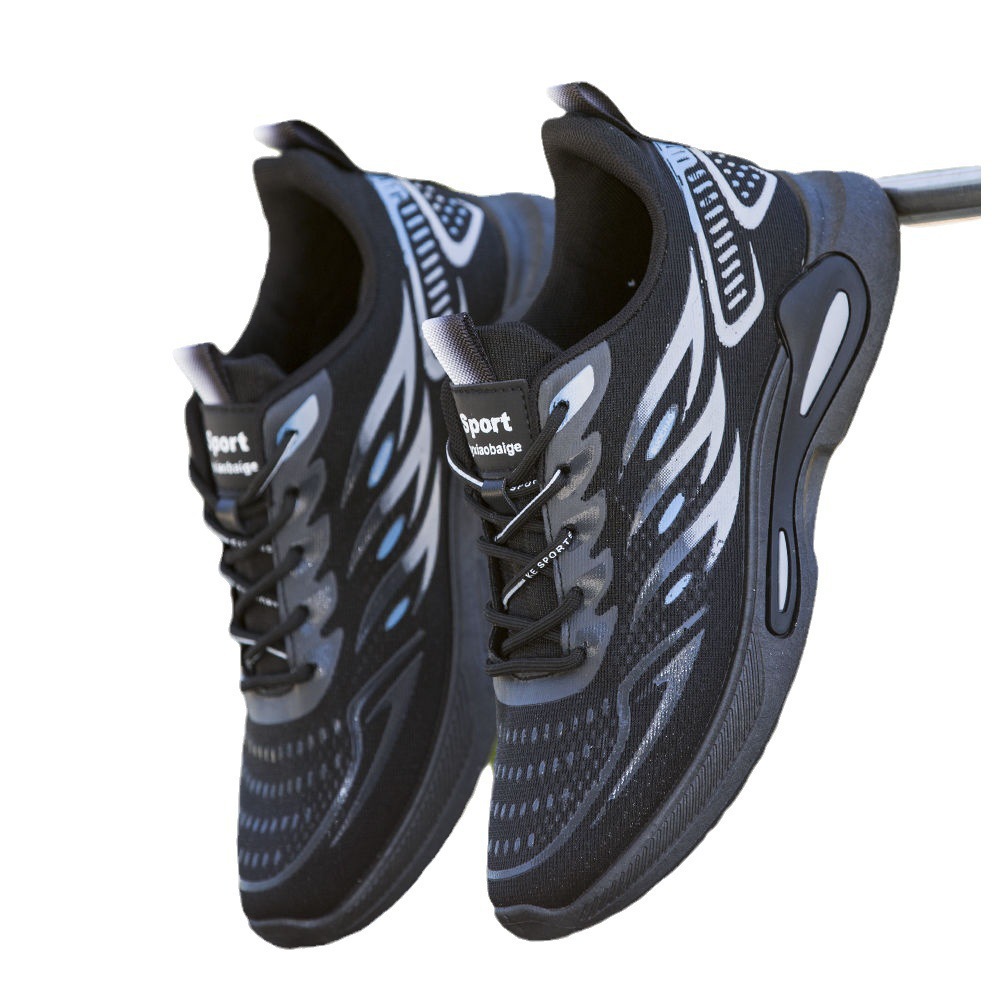 Ice-silk Breathable Trendy Mesh Sports And Casual With Soft Soles Non-slip Mens Running Shoes foto 3