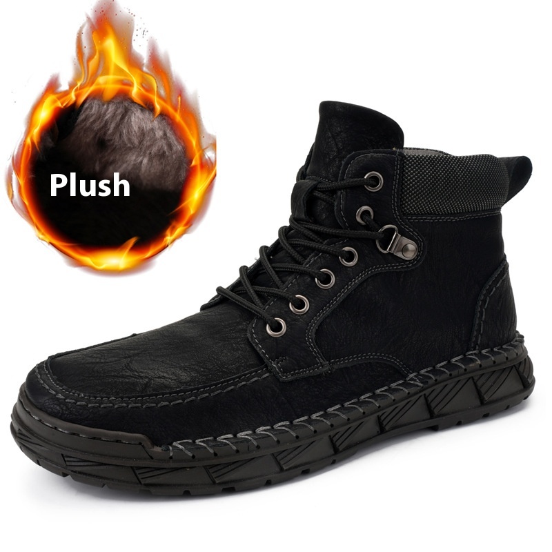 Winter Men's Boots Leisure Plus Size Fleece-lined Platform Casual Shoes Gaobang foto 4