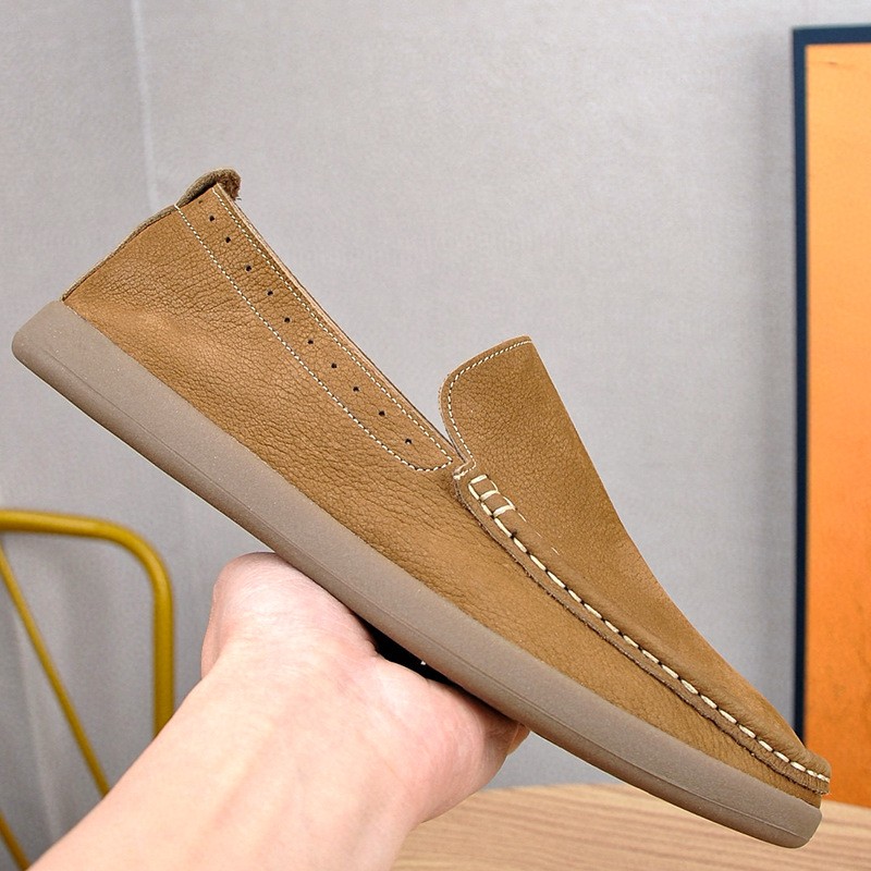 Mens Casual Breathable Soft Leather Shoes foto 4