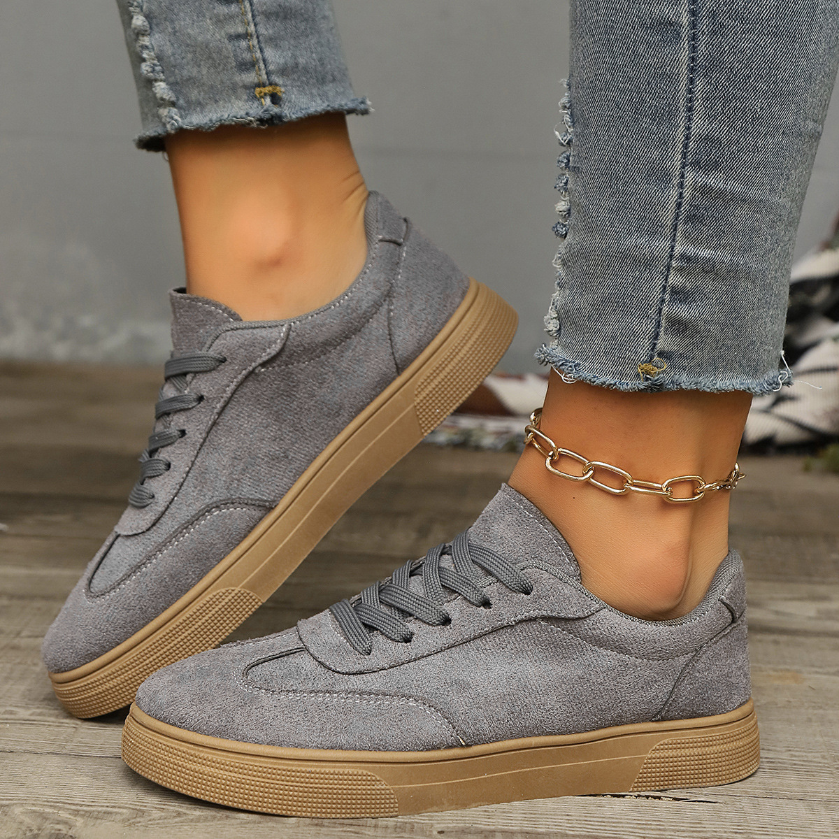 Round Toe Elegant Student Casual Lace Up Shoes foto 3