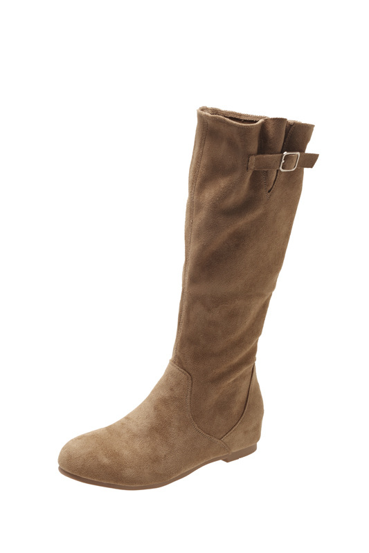 Khaki Suede Pointed-toe Boots For Women foto 2
