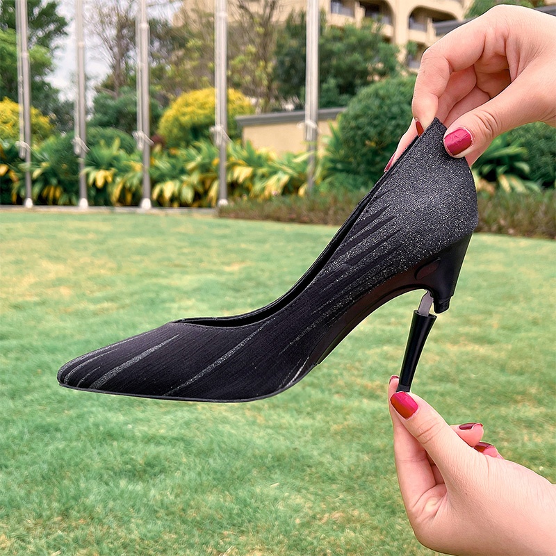 SpringSummer New Shallow Pointed Toe Stiletto Heels With Adjustable Heel foto 4