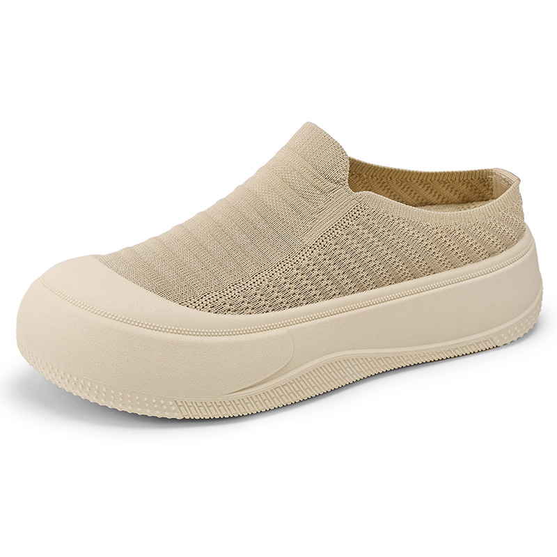 Outer Wear Closed-toe Slippers Solid Color Low Cut Elevator Shoes foto 4